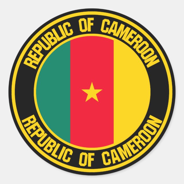 Cameroon Round Emblem Classic Round Sticker (Front)