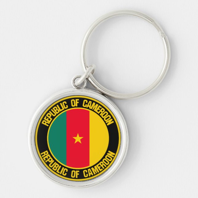 Cameroon Round Emblem Key Ring (Front)