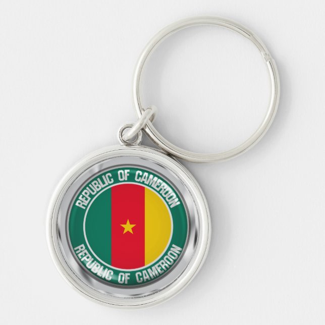 Cameroon Round Emblem Key Ring (Front)
