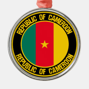 Cameroon Round Emblem Metal Ornament