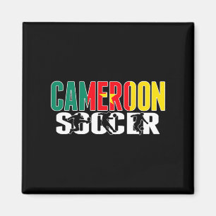 Cameroon Soccer Fans Jersey Cameroonian Flag Footb Magnet