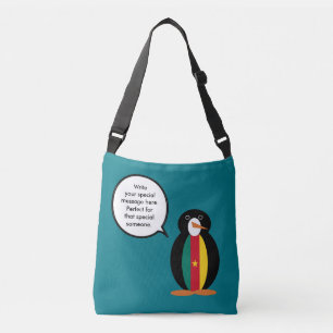 Cameroon Talking Ms Penguin Personalised Crossbody Bag