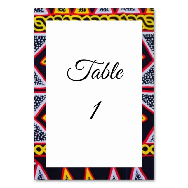 Cameroon Toghu Pattern Table Cards (Front)