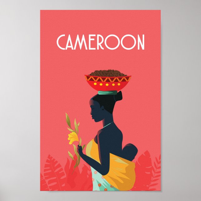 Cameroon travel poster africa (Front)