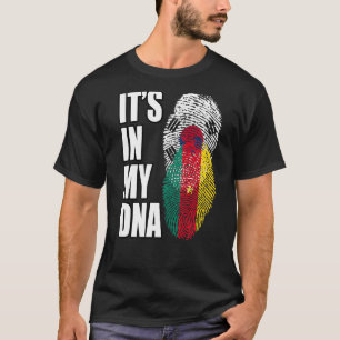 Cameroonian And South Korean Mix DNA Heritage Flag T-Shirt