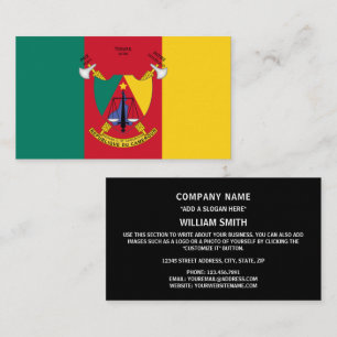 Cameroonian Flag & Coat of Arms, Flag of Cameroon Business Card