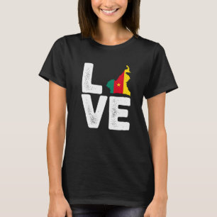Cameroonian Pride Love Cameroon Flag Map Black His T-Shirt