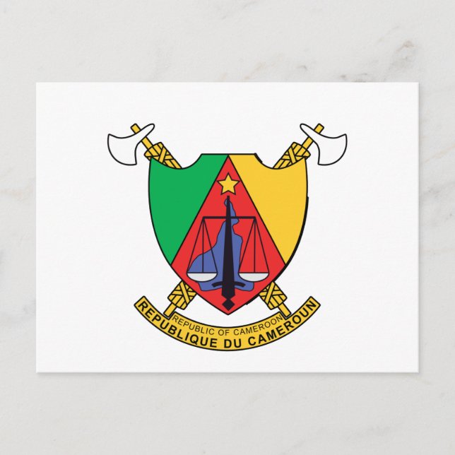 Cameroun Cameroon Coat of Arms Postcard (Front)