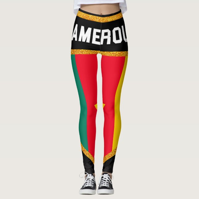 Cameroun Flag Leggings (Front)