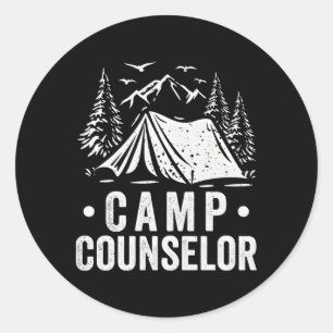 Camg Worker Camp Employee Camper Camp Counselor Classic Round Sticker
