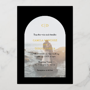 Camila Black Arch Modern Wedding