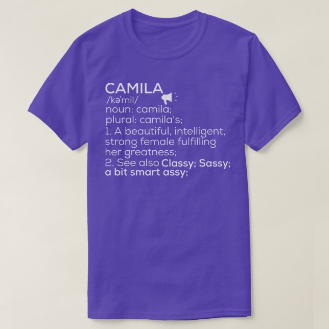 Camila Name Camila Definition Camila Female Name C T-Shirt (Design Front)
