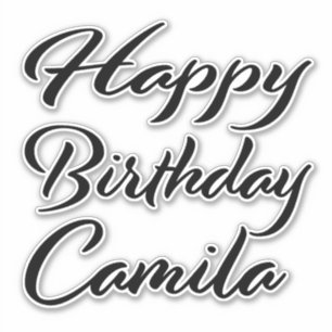 Camila name first name black Sticker birthday