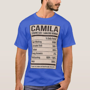 Camila Nutrition Facts Name Nickname Alias Title F T-Shirt