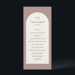 Camila Taupe Arch Modern Wedding Program<br><div class="desc">Modern wedding program featuring your monogram along with your order of ceremony and wedding party inside of a cream coloured arch over a taupe background.  This simple yet elegant design with earthy desert colours is great for a boho style wedding.</div>