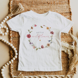 CAMILLA Butterfly Wildflower Girl First Birthday Baby T-Shirt