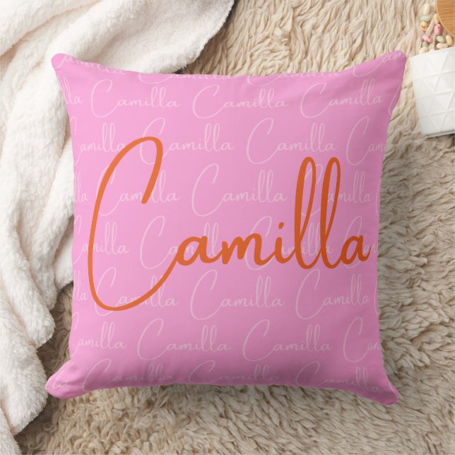 Camilla Repeating Name Pattern  Cushion (Blanket)