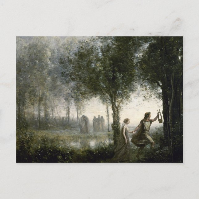 Camille Corot - Orpheus Leading Eurydice Postcard (Front)
