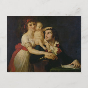 Camille Desmoulins his wife Lucile and their Postcard