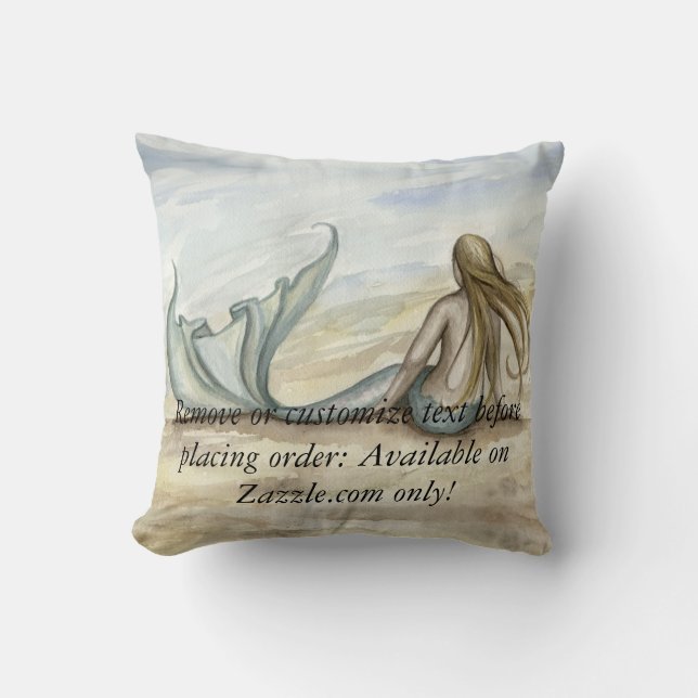 Camille Grimshaw Seaside Mermaid Pillow (Front)