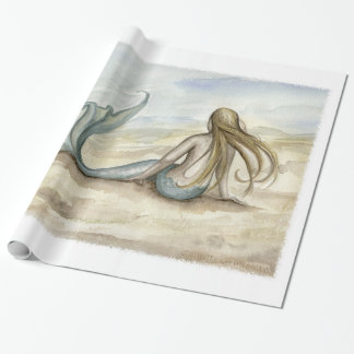 Camille Grimshaw Seaside Mermaid Wrapping Paper