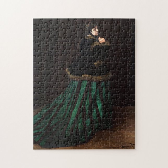 Camille in Green Dress Monet Fine Art Jigsaw Puzzle (Vertical)