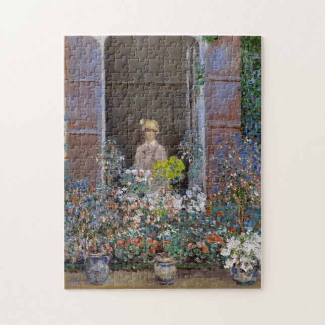Camille Monet at Window Monet Fine Art Jigsaw Puzzle (Vertical)