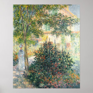 Camille Monet in the Garden at Argenteuil (1876) Poster