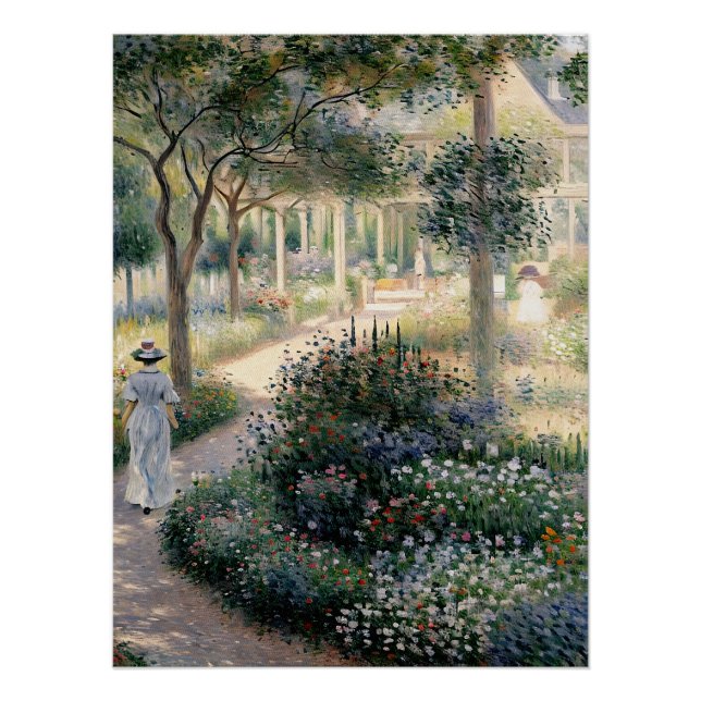 Camille Monet in the Garden at Argenteuil Poster (Front)