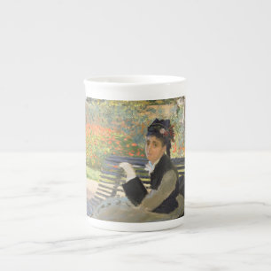 Camille Monet on a Bench  Claude Monet     Bone China Mug