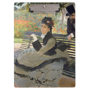 Camille Monet on a Bench  Claude Monet    Clipboard