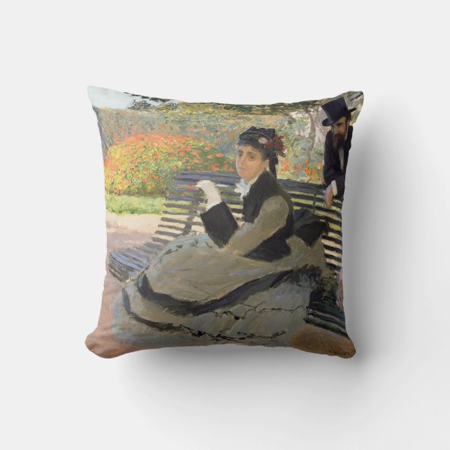 Camille Monet on a Bench  Claude Monet   Cushion (Front)