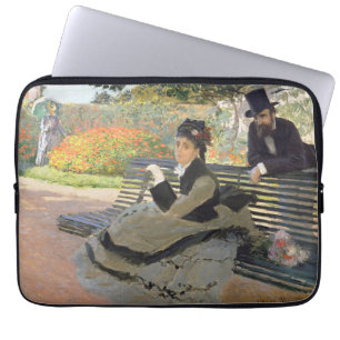 Camille Monet on a Bench  Claude Monet     Laptop Sleeve