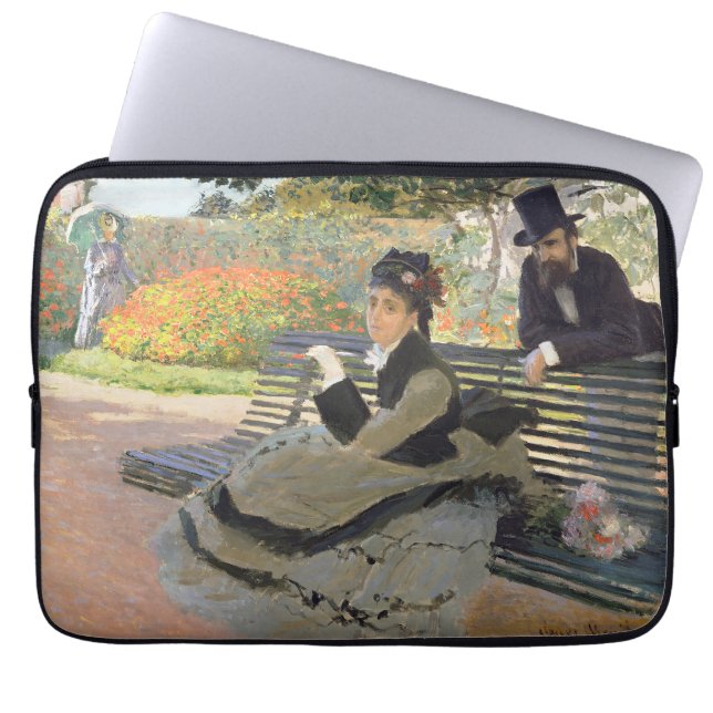 Camille Monet on a Bench  Claude Monet     Laptop Sleeve (Front)