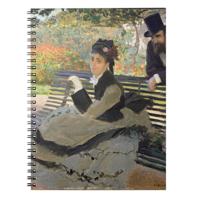 Camille Monet on a Bench  Claude Monet     Notebook (Front)