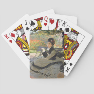 Camille Monet on a Bench Claude Monet Playing Cards