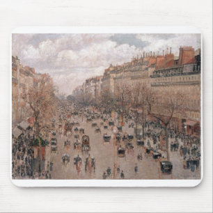 Camille Pissaro - Boulevard Monmartre Paris 1897 Mouse Pad