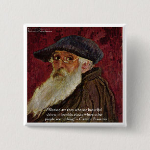 Camille Pissarrio Beauty Quote Gifts & Cards 15 Cm Square Badge