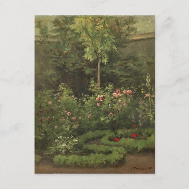 Camille Pissarro | A Rose Garden Postcard (Front)