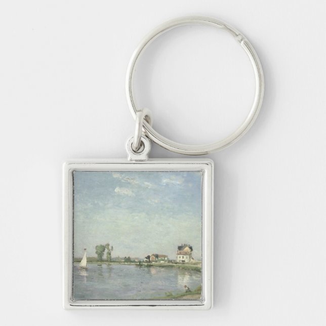 Camille Pissarro | At the River's Edge, 1871 Key Ring (Front)