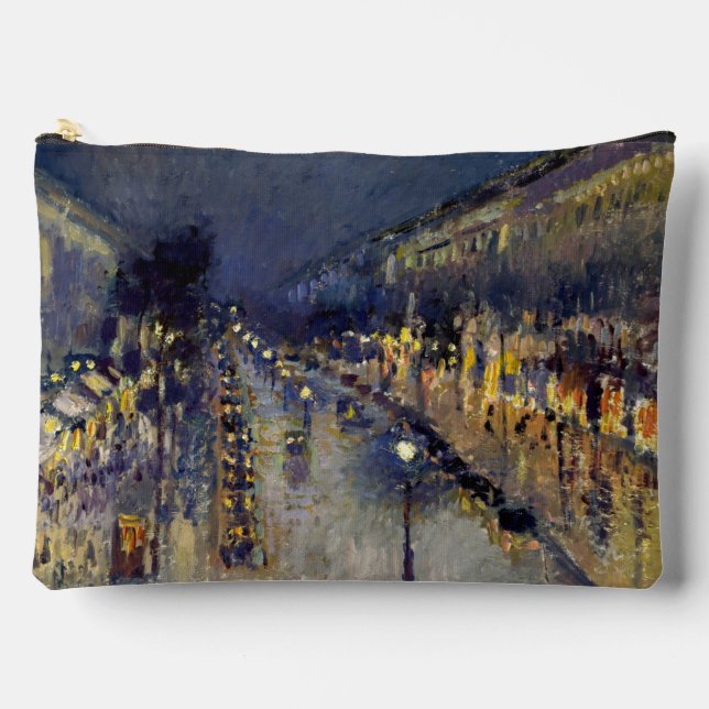 Camille Pissarro - Boulevard Montmartre at Night Accessory Pouch (Front)