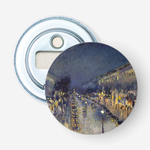 Camille Pissarro - Boulevard Montmartre at Night Bottle Opener