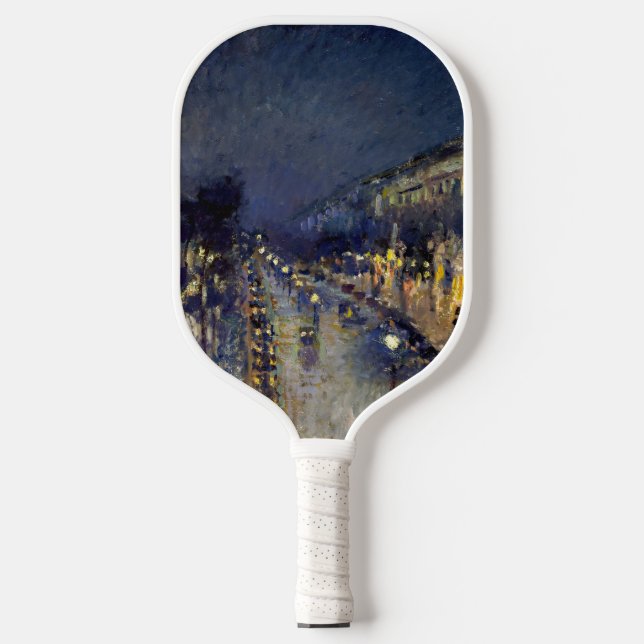 Camille Pissarro - Boulevard Montmartre at Night Pickleball Paddle (Front)