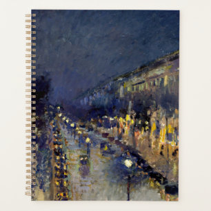 Camille Pissarro - Boulevard Montmartre at Night Planner