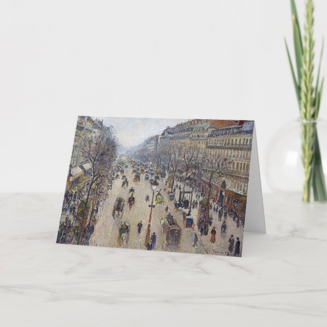 Camille Pissarro - Boulevard Montmartre, morning Card (Front)