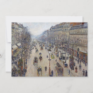 Camille Pissarro - Boulevard Montmartre, morning Invitation