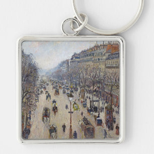 Camille Pissarro - Boulevard Montmartre, morning Key Ring