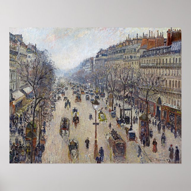 Camille Pissarro - Boulevard Montmartre, morning Poster (Front)