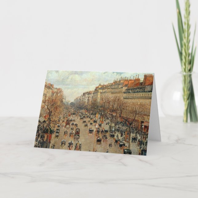 Camille Pissarro Boulevard Montmartre Painting Card (Front)