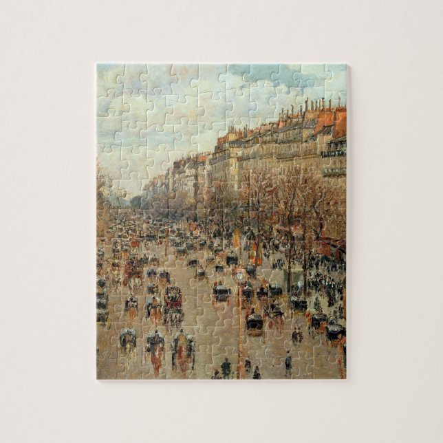 Camille Pissarro Boulevard Montmartre Painting Jigsaw Puzzle (Vertical)
